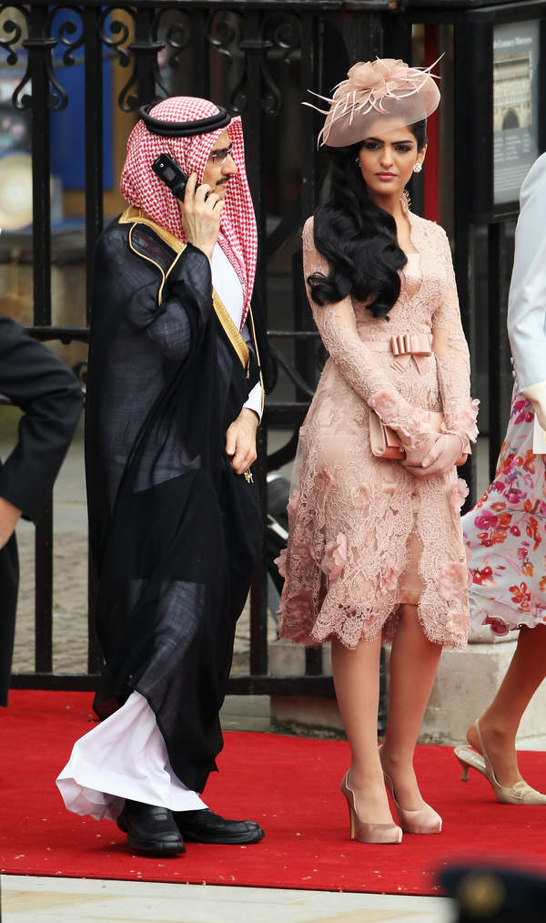 Książę Al-Waleed bin Talal, księżniczka Ameerah Al-Taweel, ślub Williama i Kate, Londyn, Wielka Brytania, 29.04.2011 rok