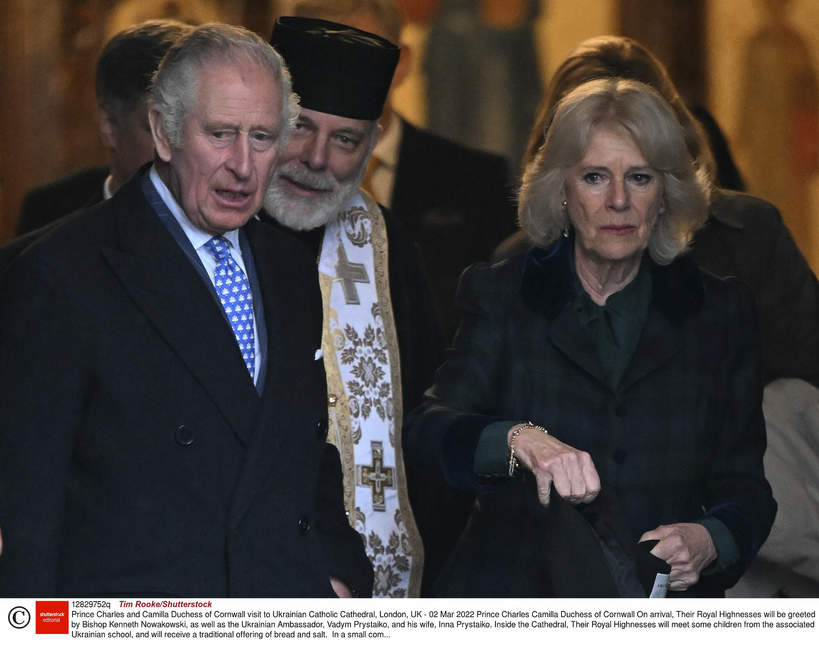 ksiażę Karol, księżna CamillKsiążę Karol z żoną z wizyta w Ukraińskiej Katedrze Katolickiej w Londyniea, 