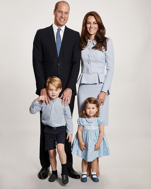 Książę William, księżna Kate, książę George, księżniczka Charlotte