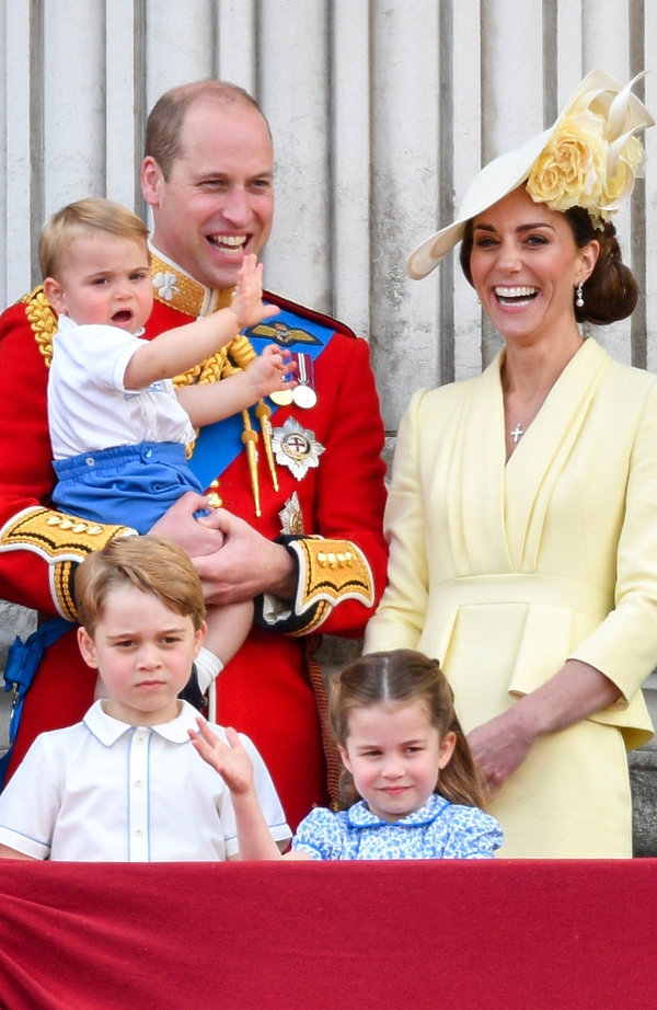 książę William, księżna Kate, książę George, księżniczka Charlotte, książę Louis