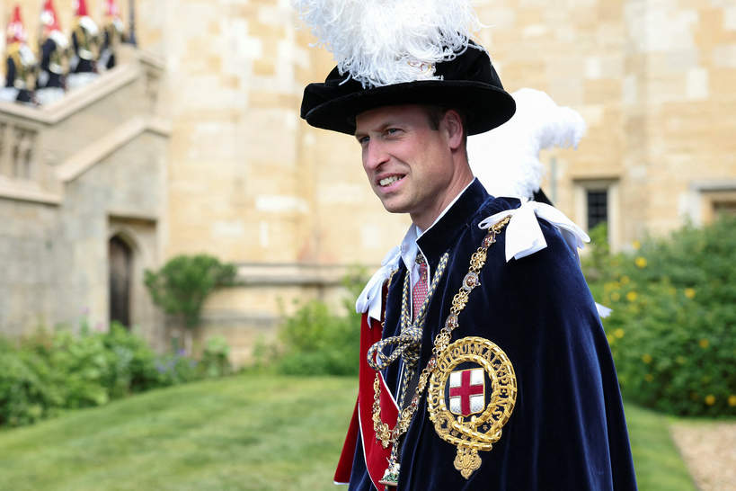 Książę William, Procesja rycerzy Orderu Podwiązki do kaplicy św. Jerzego w Windsorze