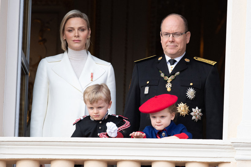 księżna Charlene, książę Albert, księżniczka Gabriella, książę Jacques, monakijska rodzina królewska