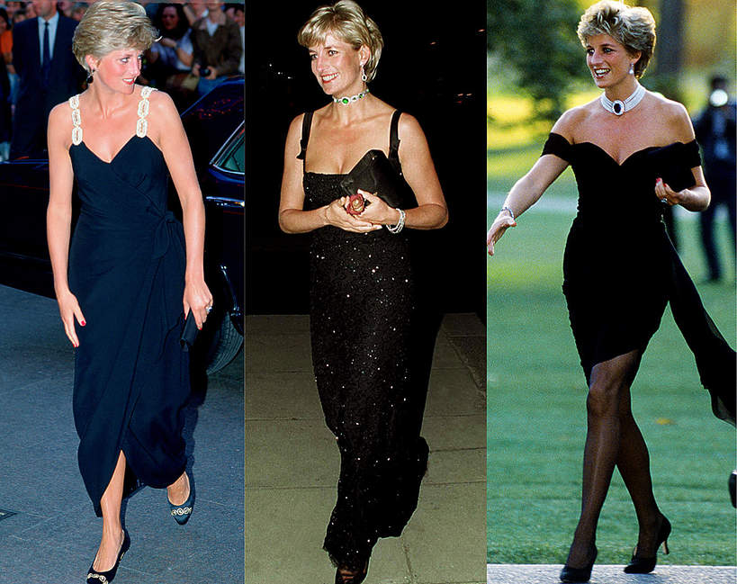 Księżna Diana czarne sukienki