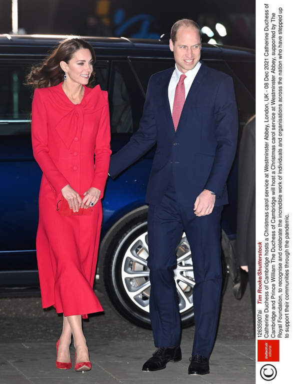 Księżna Kate, książę William, 2021 rok, Książęta Cambridge w Westminster Abbey