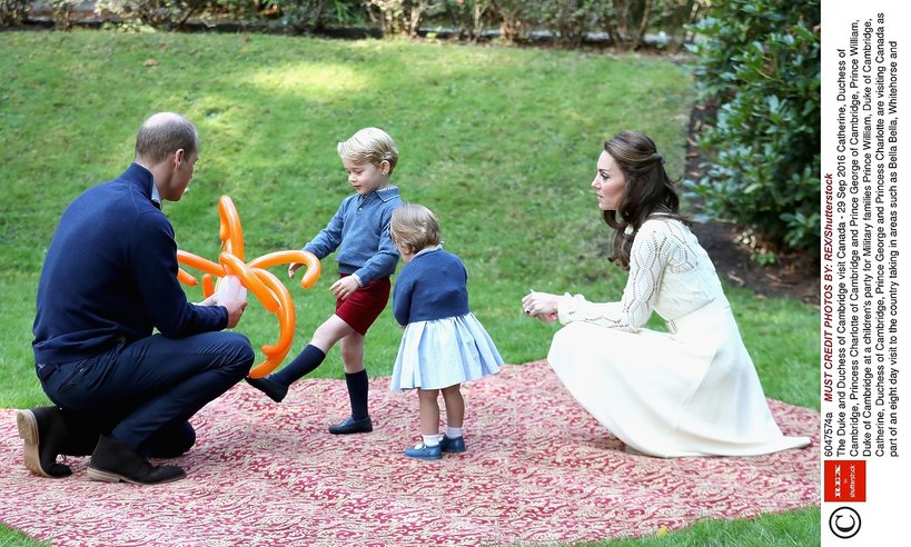 Księżna Kate, książę William, książę George