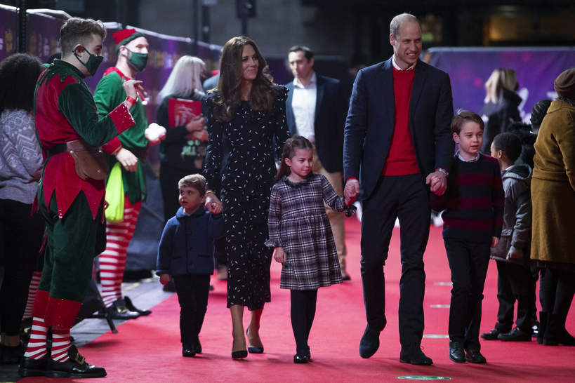 Księżna Kate, książę William, księżna Kate z dziećmi na przestawieniu 2020