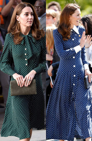 Księżna Kate sukienki w kropki mn