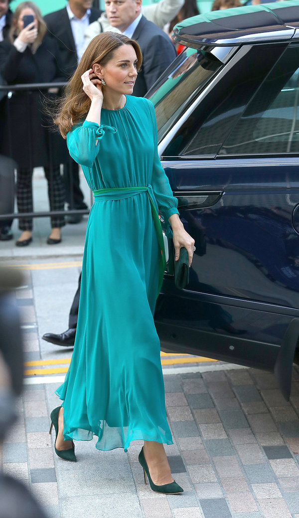 Księżna Kate w szmaragdowej sukni 2019