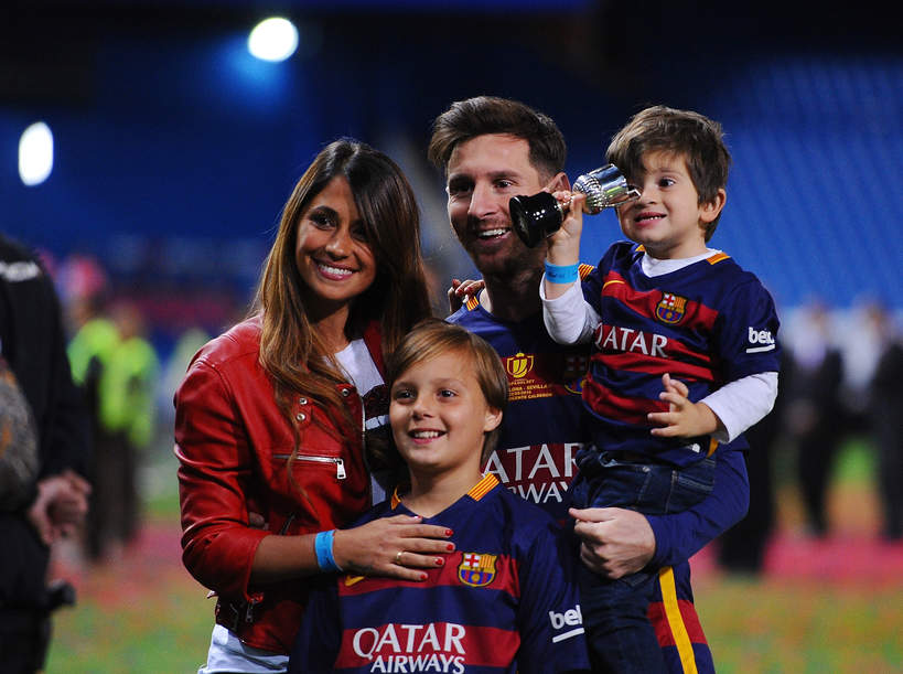 Lionel Messi i Antonella Roccuzzo dzieci