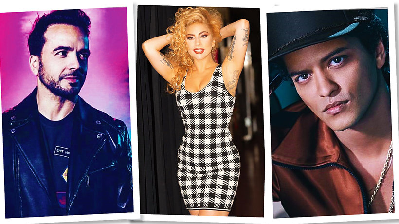 Luis Fonsi, Lady Gaga, Ed Sheeran, Bruno Mars, Grammy 2018