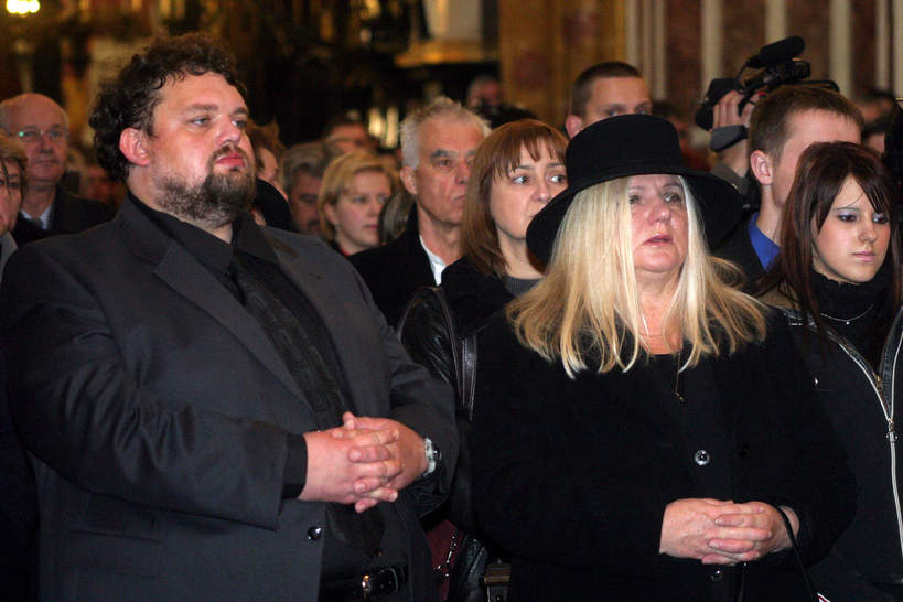 Łukasz Grechuta, Danuta Grechuta, pogrzeb Marka Grechuty 2006