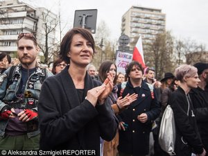 Maja Ostaszewska na Demonstracji Odzyskać wybór