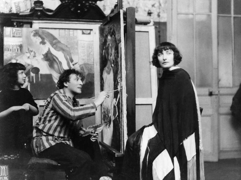 Marc Chagall malujący żonę Bellę