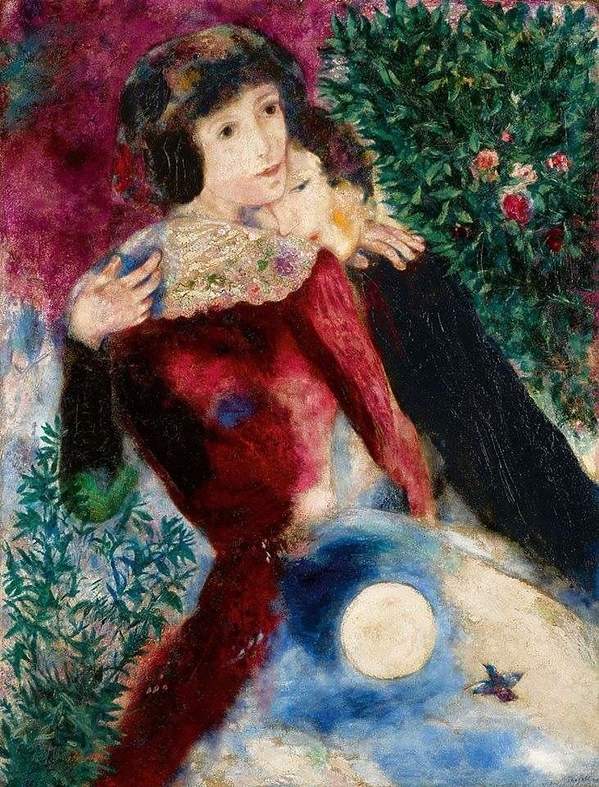 Marc Chagall, Zakochani, 1928