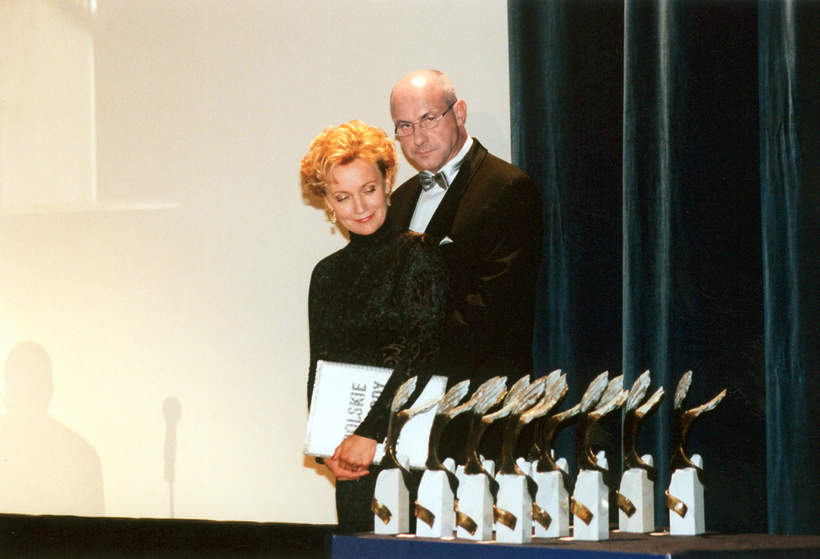 Maria Pakulnis i Piotr Machalica, podczas gali Orłów, 1999