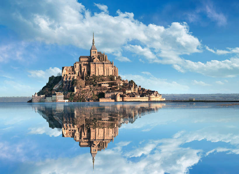 Miasteczka Francja Mont Saint Michel 