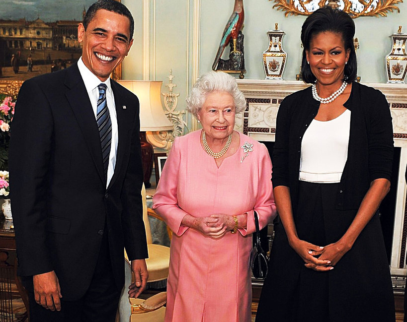 Michelle Obama, królowa Elżbieta II