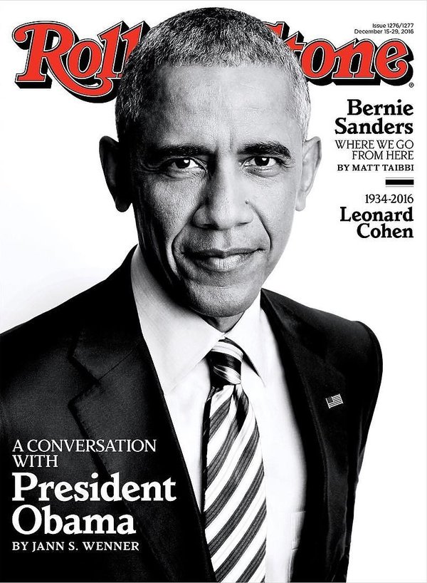 Okładka Rolling Stone z Barackiem Obamą, 2016