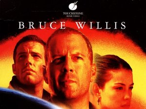 plakat filmu Armageddon. Bruce Willis, Michael Bay