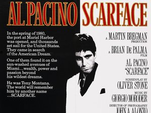 plakat filmu Człowiek z blizną. Al Pacino