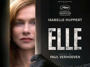 plakat filmu Elle. Isabelle Huppert
