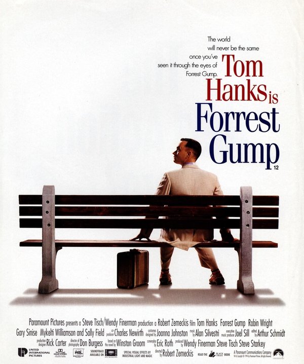 plakat filmu Forrest Gump, Tom Hanks
