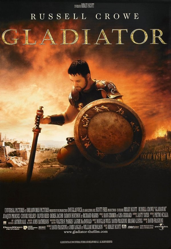 plakat filmu Gladiator. Ridley Scott