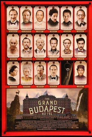plakat filmu Grand Budapest Hotel. Wes Anderson