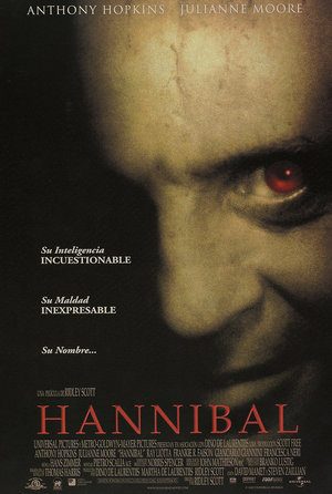 plakat filmu Hannibal. Anthony Hopkins