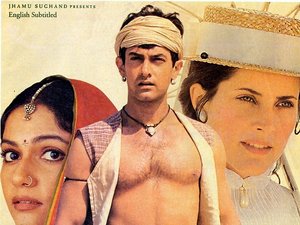 plakat filmu Lagaan: Dawno temu w Indiach