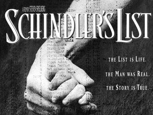 plakat filmu Lista Schindlera. Steven Spielberg