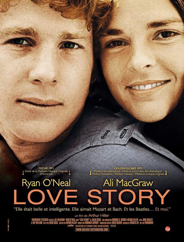 plakat filmu Love Story, Ryan O'Neil, Ali MacGraw