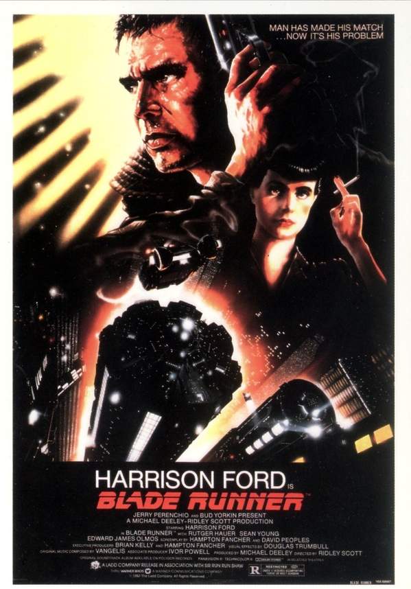 plakat filmu Łowca androidów. Harrison Ford