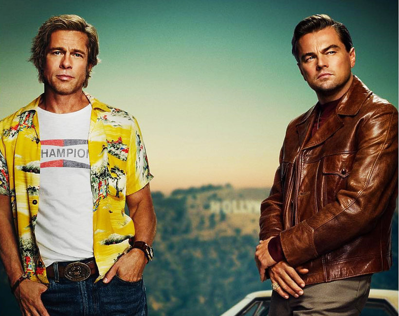 Plakat filmu Once Upon a Time in Hollywood, Leonardo DiCaprio i Brad Pitt