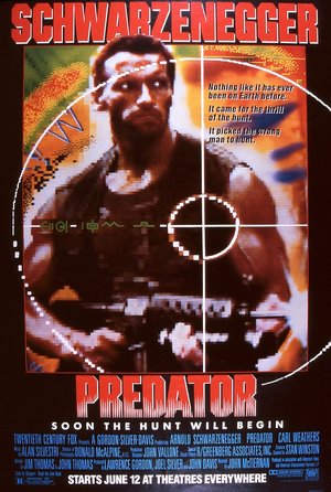 plakat filmu Predator. John McTiernan