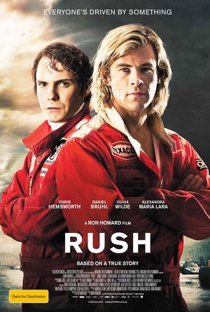 plakat filmu Wyścig, Rush. Chris Hemsworth, Daniel Bruhl