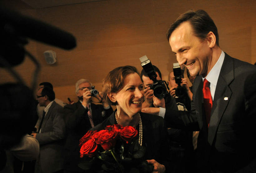 Radosław Sikorski,  Anne Applebaum, Konwencja wyborcza Radosława Sikorskiego w Bydgoszczy, 2010 rok