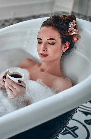 relaksująca kąpiel przed świętami