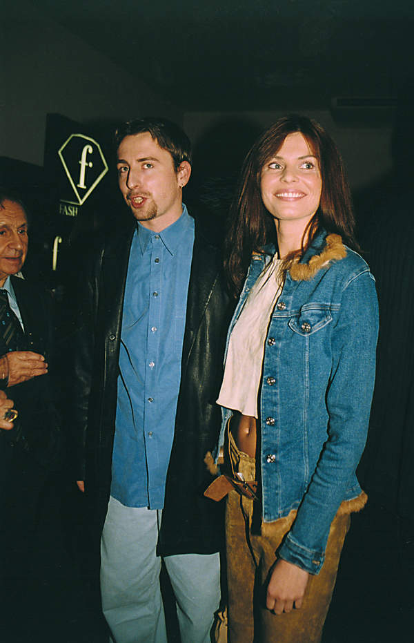 Renata Gabryjelska, Staszek Trzciński, otwarcie sklepu Fashion Shop, 2001