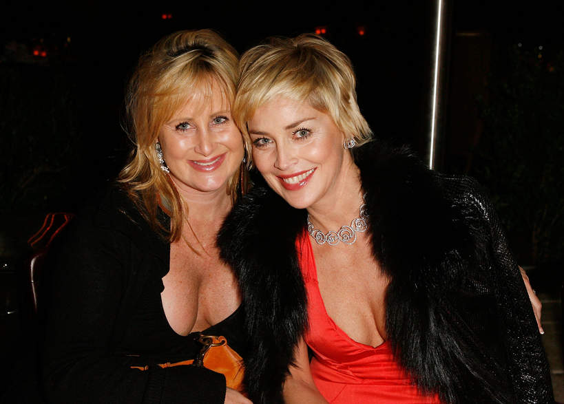 Sharon Stone z siostrą Kelly, 2009