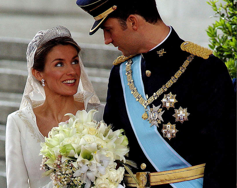 ślub króla Hiszpanii  Filipa i Letizii bukiet