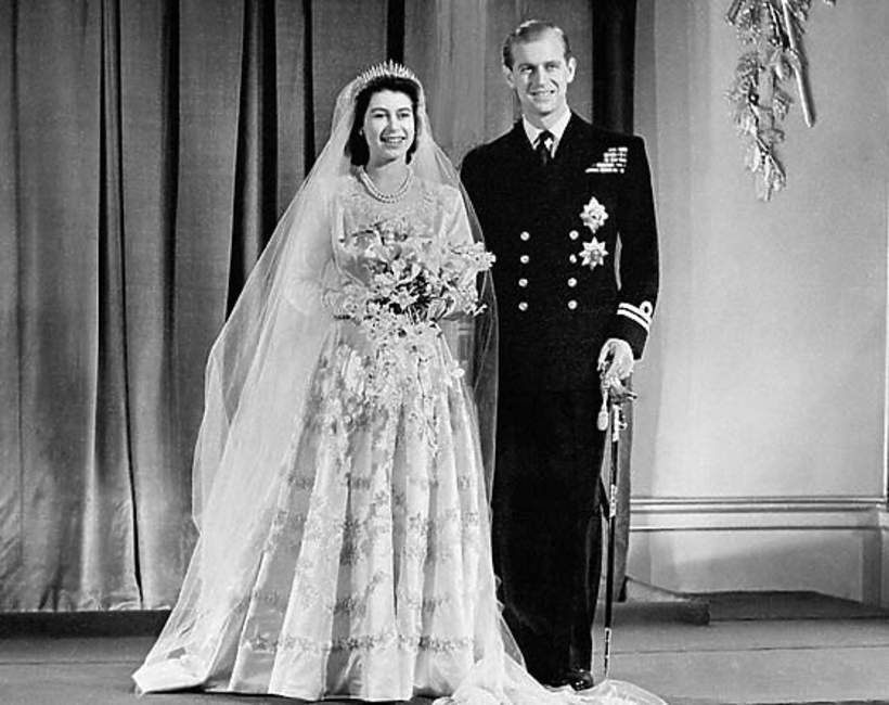 ślub królowej Elżbiety II portret