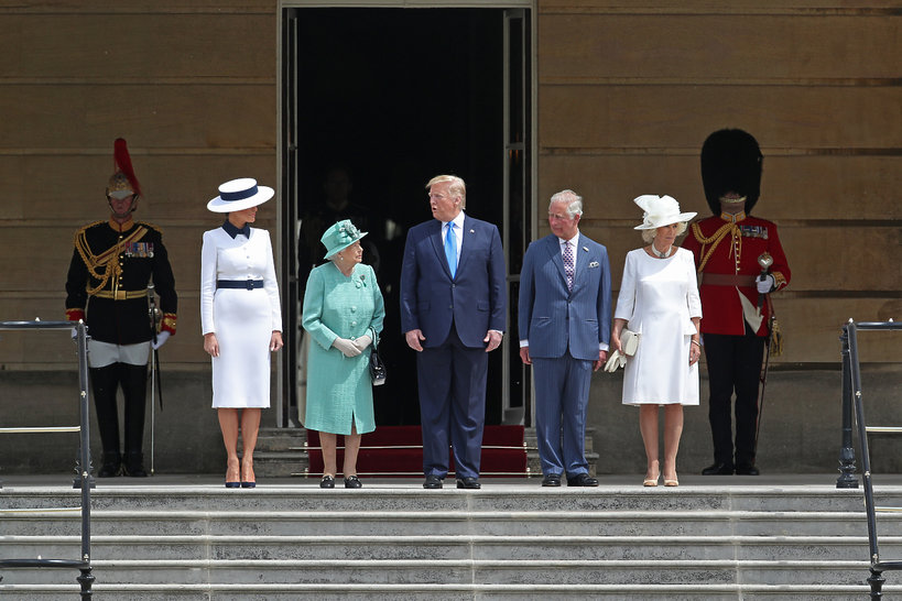 Spotkanie Donalda Trumpa z królową Elżbietą II, Donald Trump, królowa Elżbieta II, Melania Trump, książę Karol, księżna Camilla