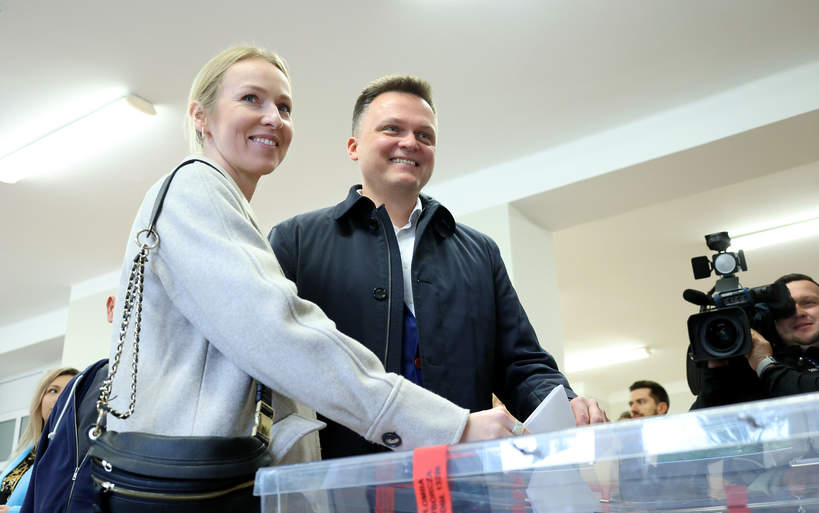 Szymon Hołownia, Urszula Brzezińska-Hołownia, wybory 2023, głosowanie w Białymstoku