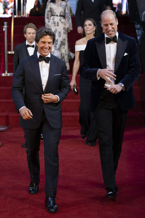 Tom Cruise, książę William, księżna Kate, maj 2022