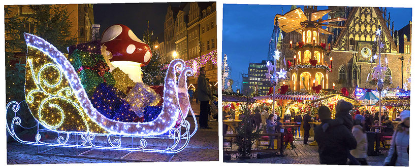 Wrocław iluminacja świąteczna
