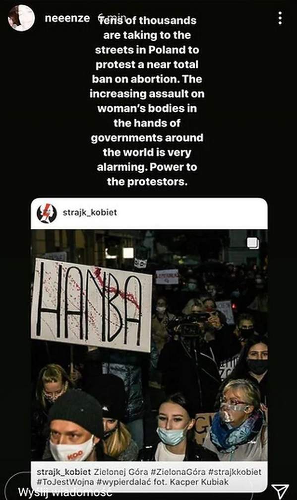 Zagraniczne gwiazdy wspierają Strajk Kobiet
