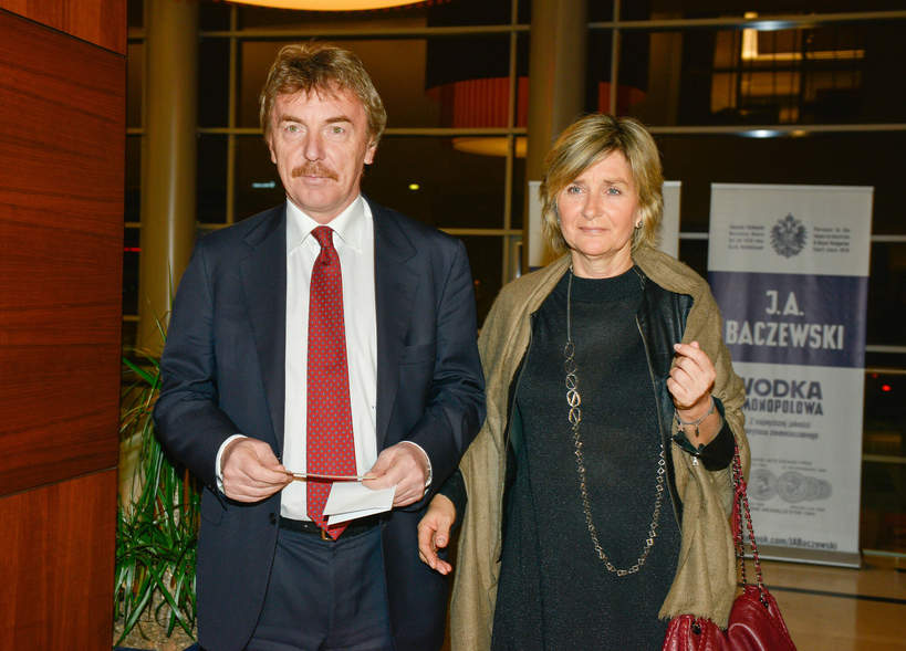 Zbigniew Boniek z żoną, 16.02.2013 Warszawa Hotel Hilton Gala Tygodnika Piłka Nożna, 2013