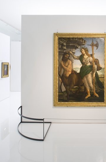 Installation view of Botticelli Reimagined at the V&A, 5 March - 3 July 2016
