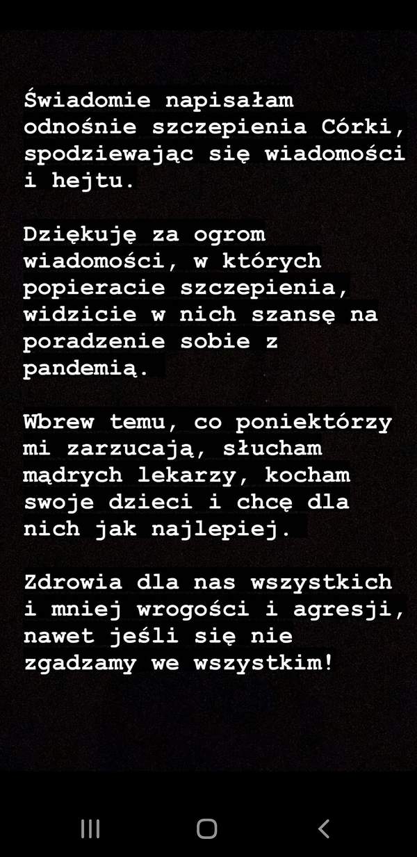 Agnieszka Hyży Instagram, screen InstaStories